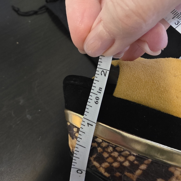 Sam Edelman Brown and Yellow Platform Sandals - Picture 6 of 7